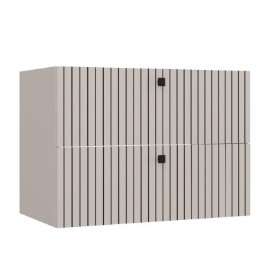 SZAFKA POD UMYWALKĘ TIGO 80 2S KASZMIR 2 SZUFLADY RYFLOWANY FRONT WISZĄCA