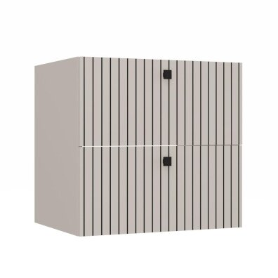 SZAFKA POD UMYWALKĘ TIGO 60 2S KASZMIR 2 SZUFLADY RYFLOWANY FRONT WISZĄCA