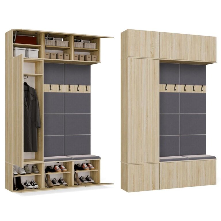 Garderoba HAGA III/1Sz2W DĄB SONOMA + 2x Wieszak (1)
