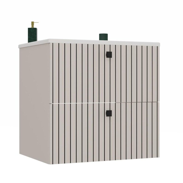 SZAFKA POD UMYWALKĘ TIGO 60 2S KASZMIR RYFLOWANY FRONT + UMYWALKA (1)